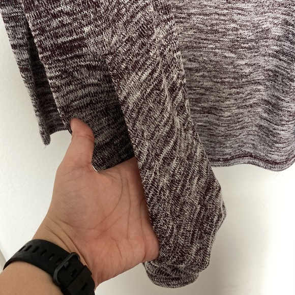 Maroon and Grey Thin Sweater / Cardigan - Picture 2 of 4